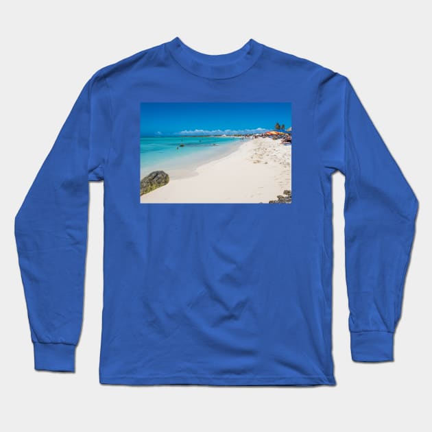 Beach Time in Aruba Long Sleeve T-Shirt by Debra Martz